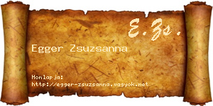 Egger Zsuzsanna névjegykártya